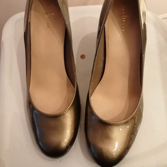 Ladies size 10 Cole Haan Nike Air bronze highheels - Picture 4 of 6